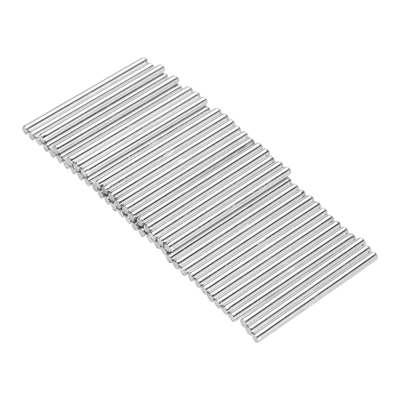 MECCANIXITY 50pcs 2mmx30mm Toys Shaft Round Rod Axles Drive Shaft Iron Shaft for DIY RC Car Truck Boat Helicopter Model Part, Silver