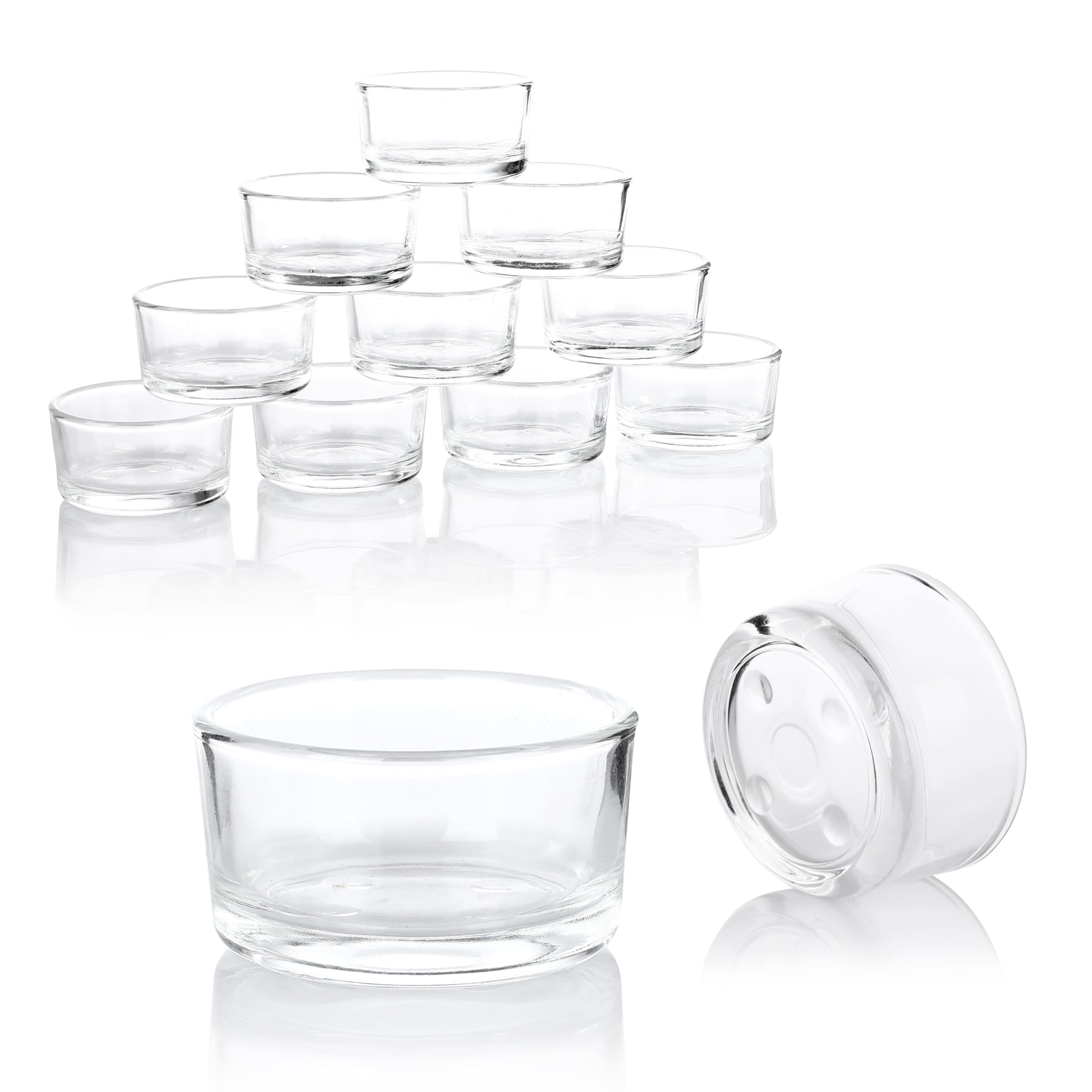 Nordstern Teelichtgläser - Weihnachtsdekoration für Tisch und Party - Kerzenglas rund 4,5 cm Ø - 18er Packung - идеale D