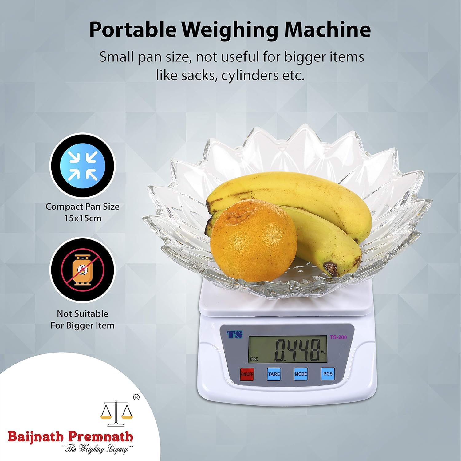 Baijnath Premnath Digital 10kg x 1g small size Premium Scale Balance Multi-purpose weight measuring machine with Adapter Weighing Scale for laboratories research purpose - Image 5 thumbnail