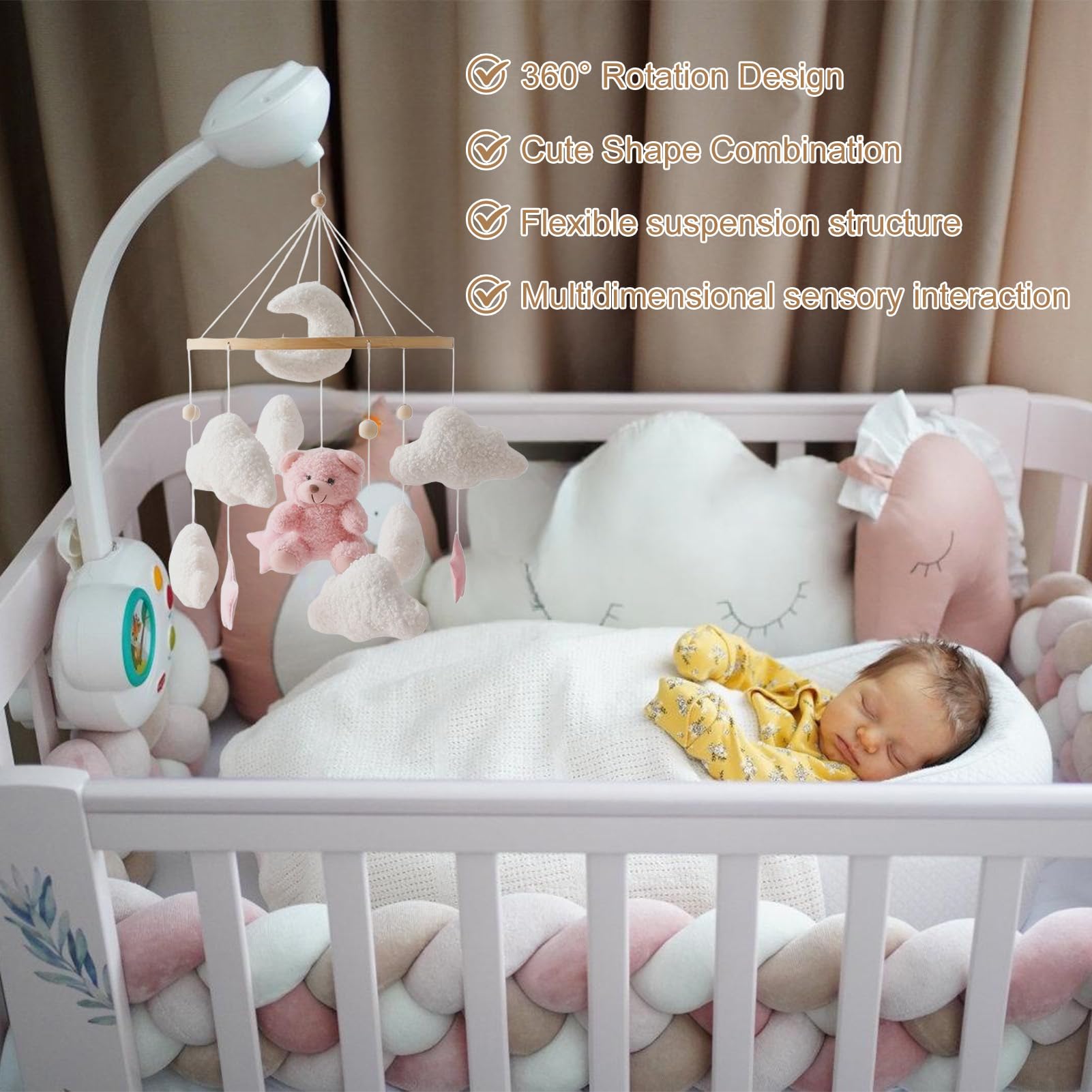 Mobile Bambino Romantico, Giocattolo sensoriale estetico, Sospendibile, | Mobile Baby Con Stelle Per Camera Da Letto Soggiorno Parete Finestra Soffitto Ragazzi Ragazze Età