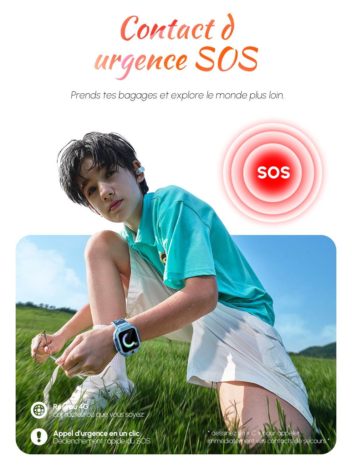 imoo Z3 Montre Connectée Enfant 4G avec Carte SIM : Traceur GPS Enfant Précis, Appels Vidéo HD, SOS, Étanche IP68 et Mode Classe - Smartwatch Enfant Fille Garçon