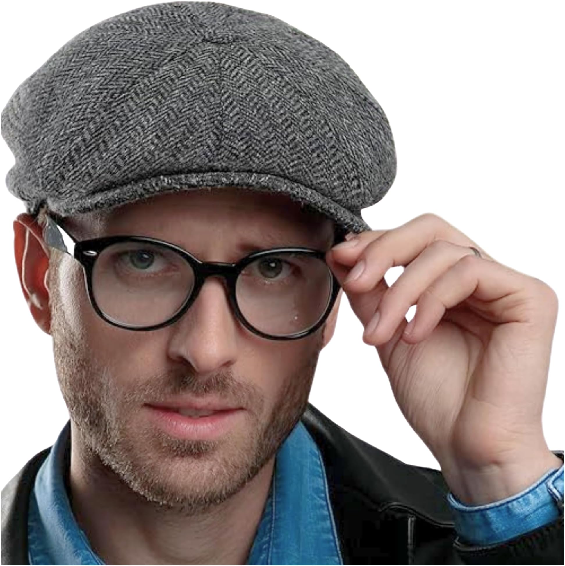 Authentic Irish Newsboy Cap, 100% Genuine Irish Made Tweed Hat, Traditional 8-Panel Style, Made in Ireland