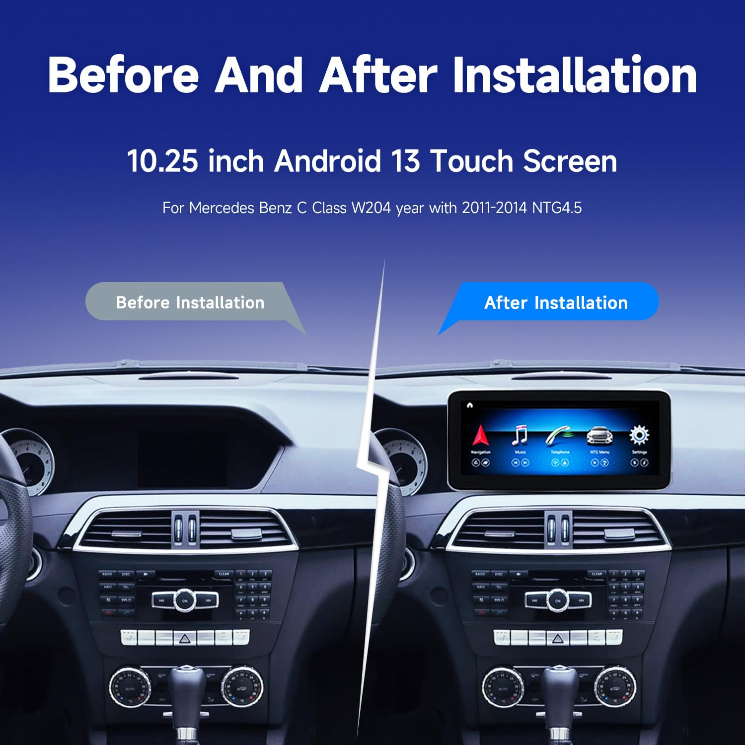 Amazon.com: ZBARK Android 13 for Mercedes Benz C Class W204 NTG4.5  