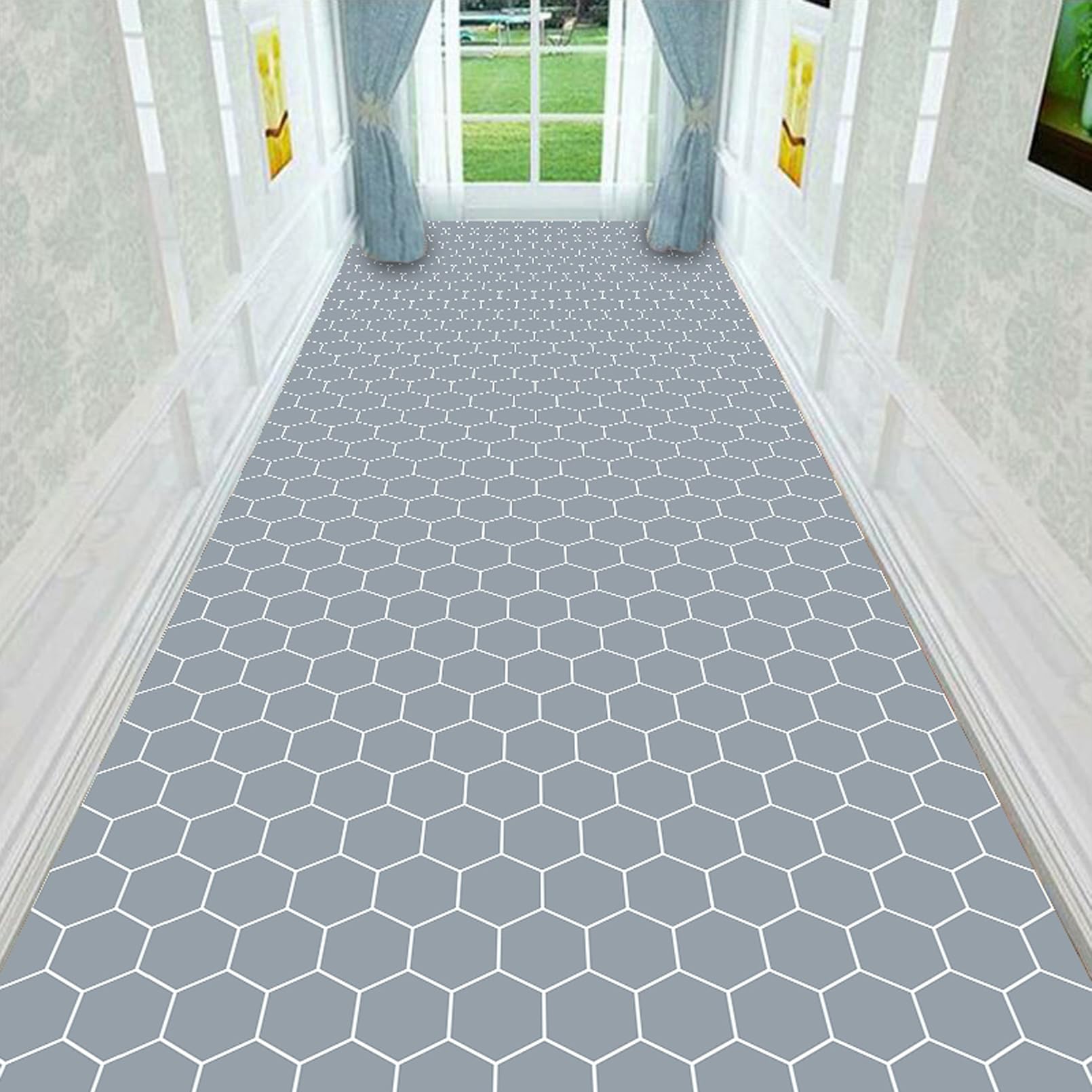 Tapis étroit de 4m AZMANI pour réchauffer l'ambiance du salon de la cuisine au couloir