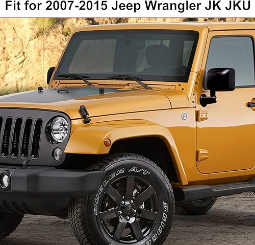 Miniatura 7 de Versión de actualización Rejilla de clip Rejilla frontal de malla Insertos para Jeep Wrangler 2007-2017 (negro)