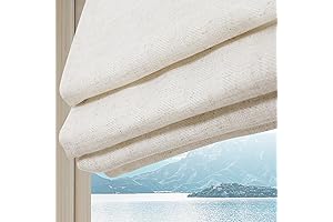 Artdix Cordless Natural Linen Roman Shades