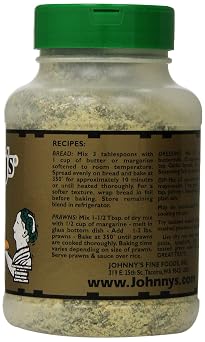 Johnny's - Garlic Spread & Seasoning - 18 oz | Garlic Seasoning Blend, Great For Bread, Pasta, Vegetables, Meats, Marinades, Dips & Everyday Cooking