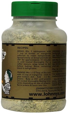 Johnny's - Garlic Spread & Seasoning - 18 oz | Garlic Seasoning Blend, Great For Bread, Pasta, Vegetables, Meats, Marinades, Dips & Everyday Cooking