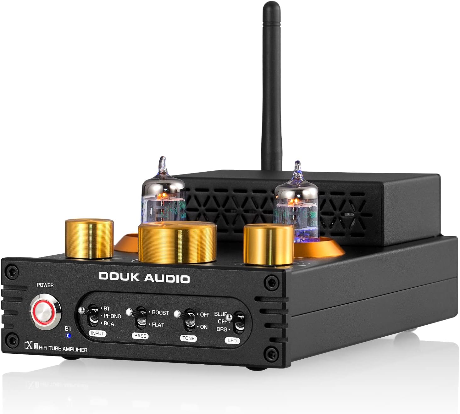 Douk Audio HiFi Stereo Bluetooth 5.0 Vacuum Tube Amplifier MM Phono Amp for Turntables 320W