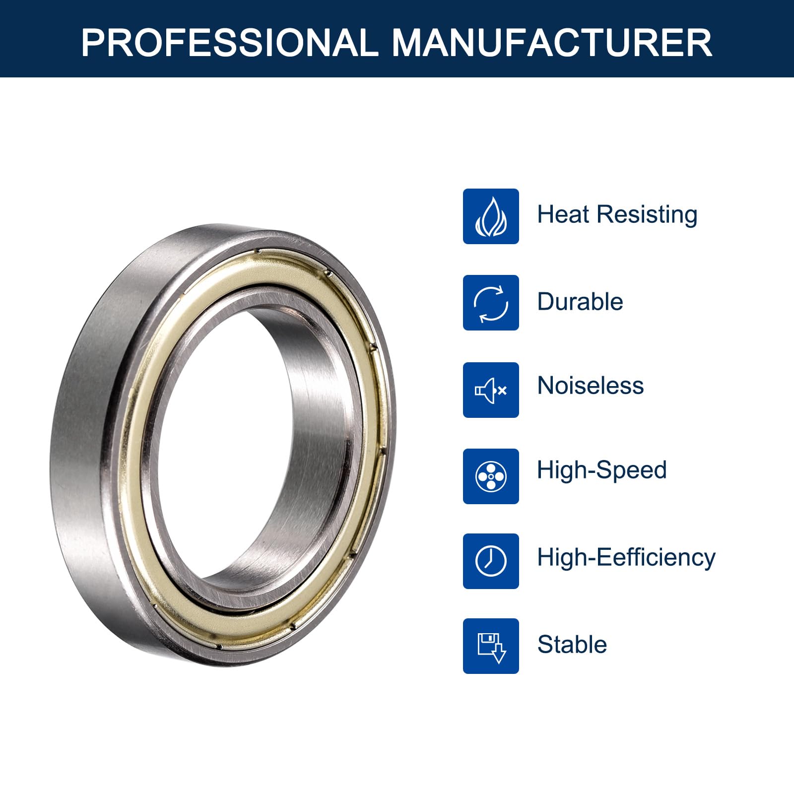 HiPicco 6904ZZ Deep Groove Bearings, ID 20mm x OD 37mm x Width 9mm