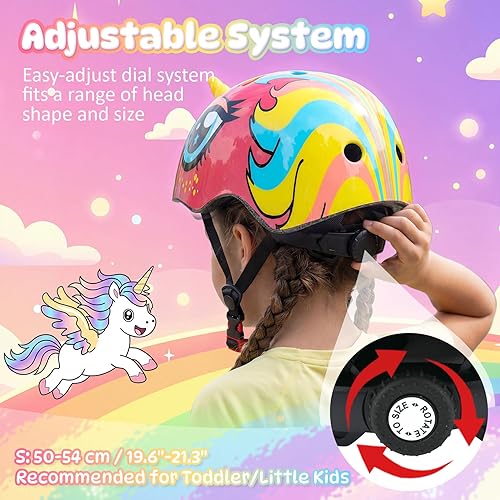 Miniatura 20 de Casco de bicicleta para niños pequeños, ajustable y multideportivo para niños y niñas, 2 tamaños