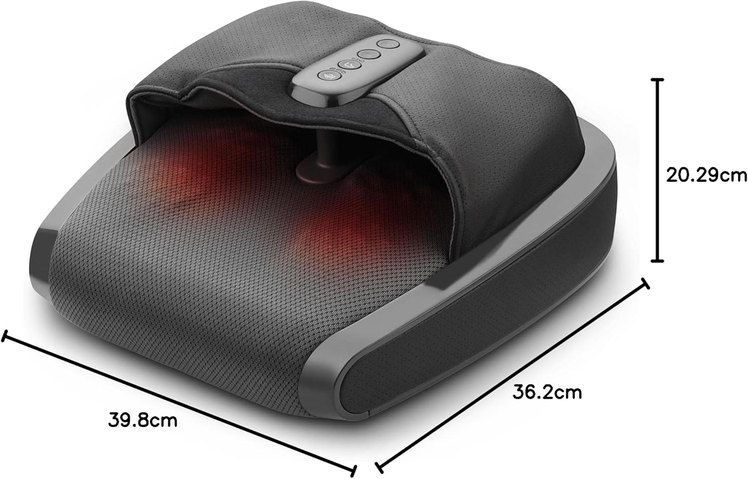 Medisana FM 900 Premium Foot Massager dimensions from another angle
