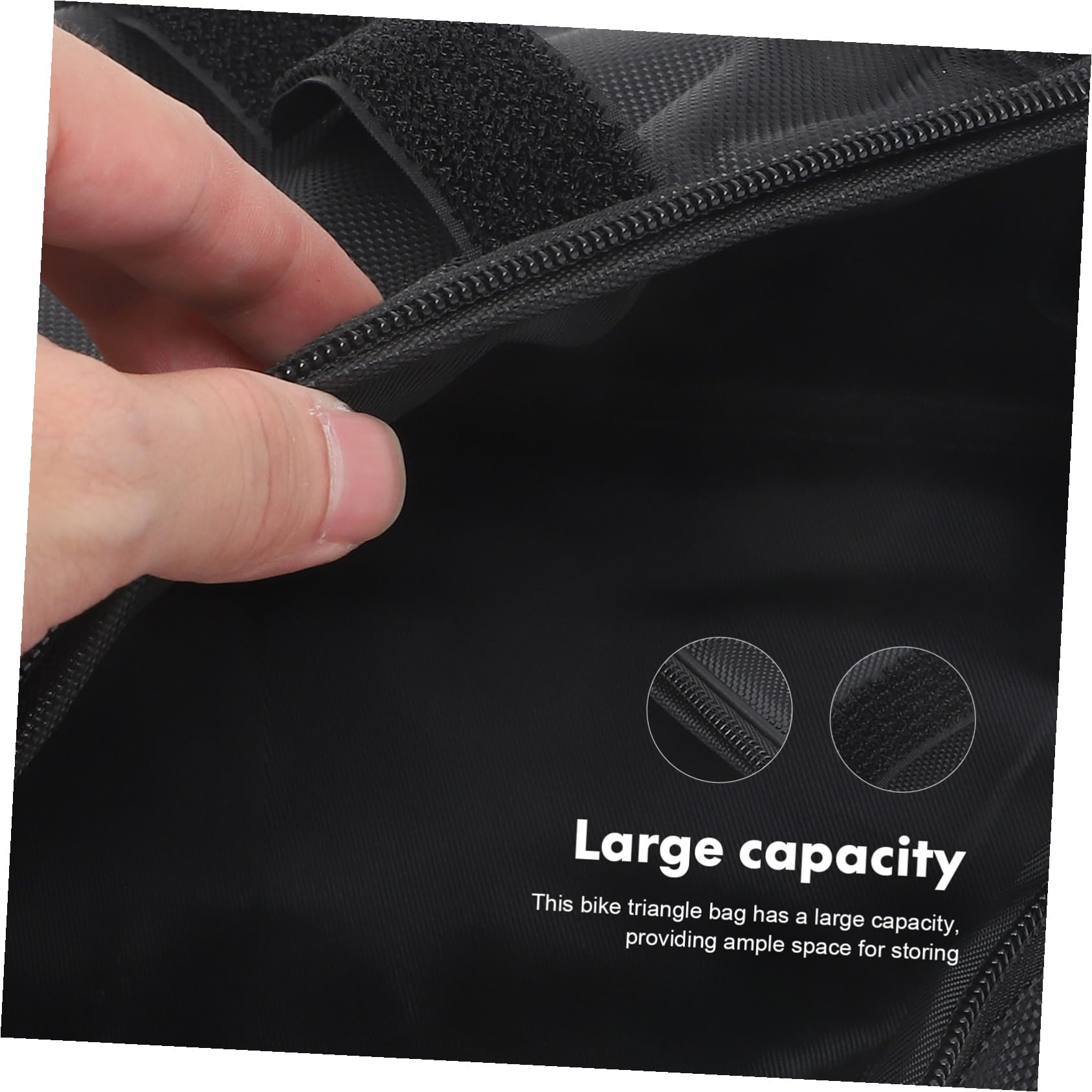 Borsa Triangolo Bici 693, Grande Capacità, Oxford Nero