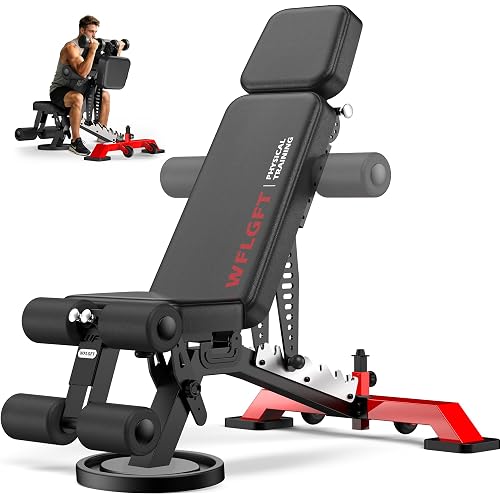 Commercial Adjustable Weight Bench, Heavy Duty 1800LBS
