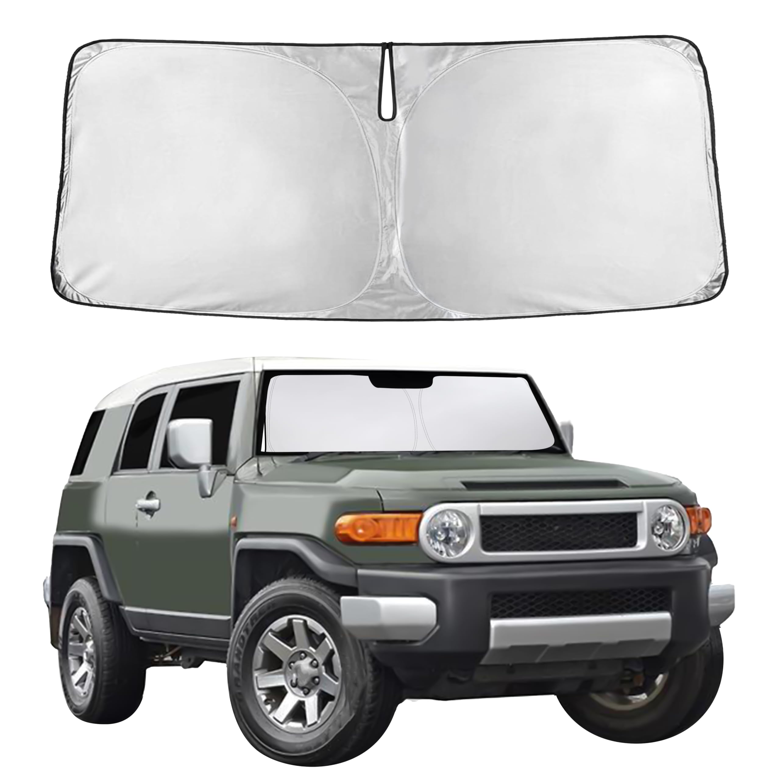 EcoNour Windshield Sunshade Compatible for Toyota FJCruiser 2007-2013 2014