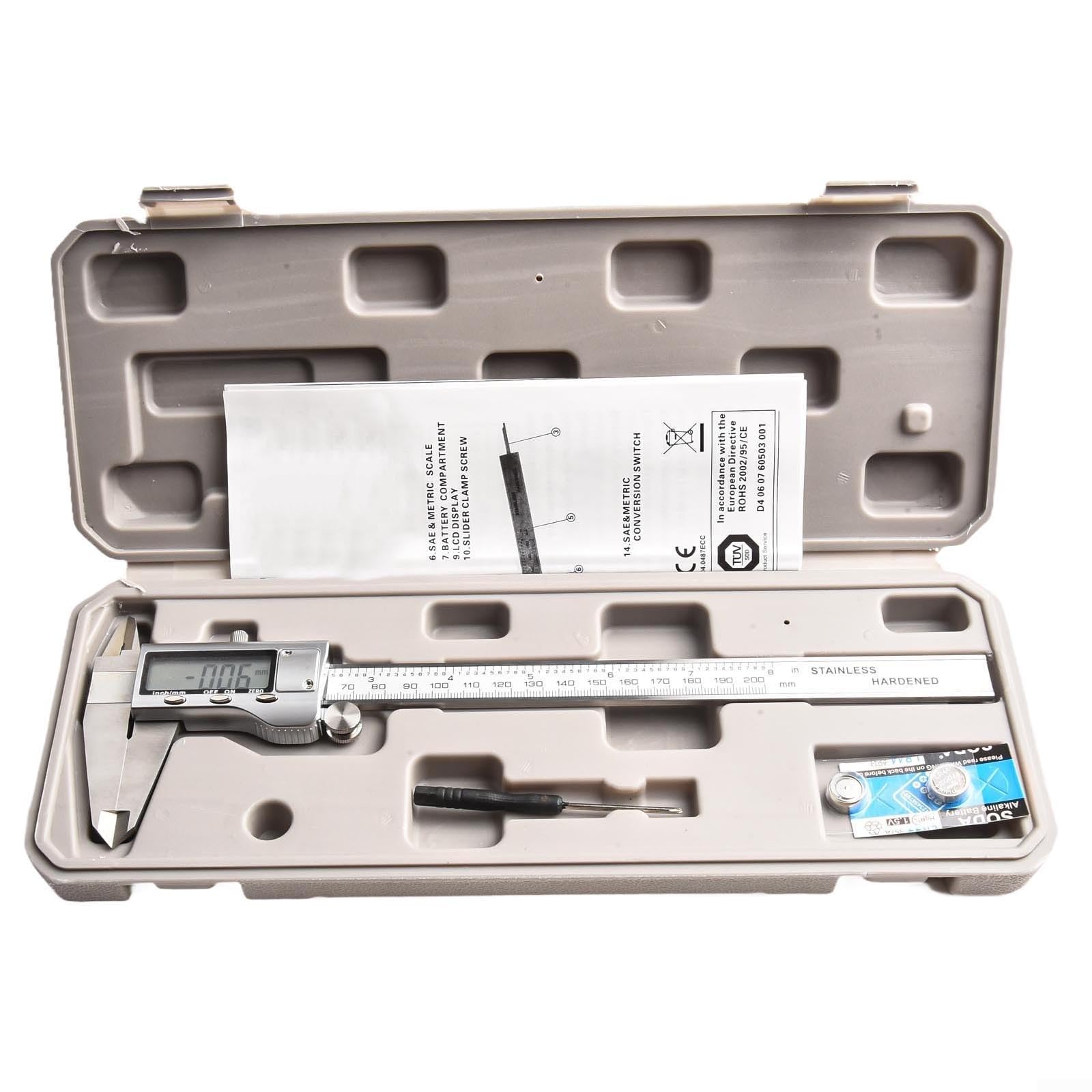 Calibrador digital Vernier de acero inoxidable de 0 a 150 mm ± 0,04 mm de precisión