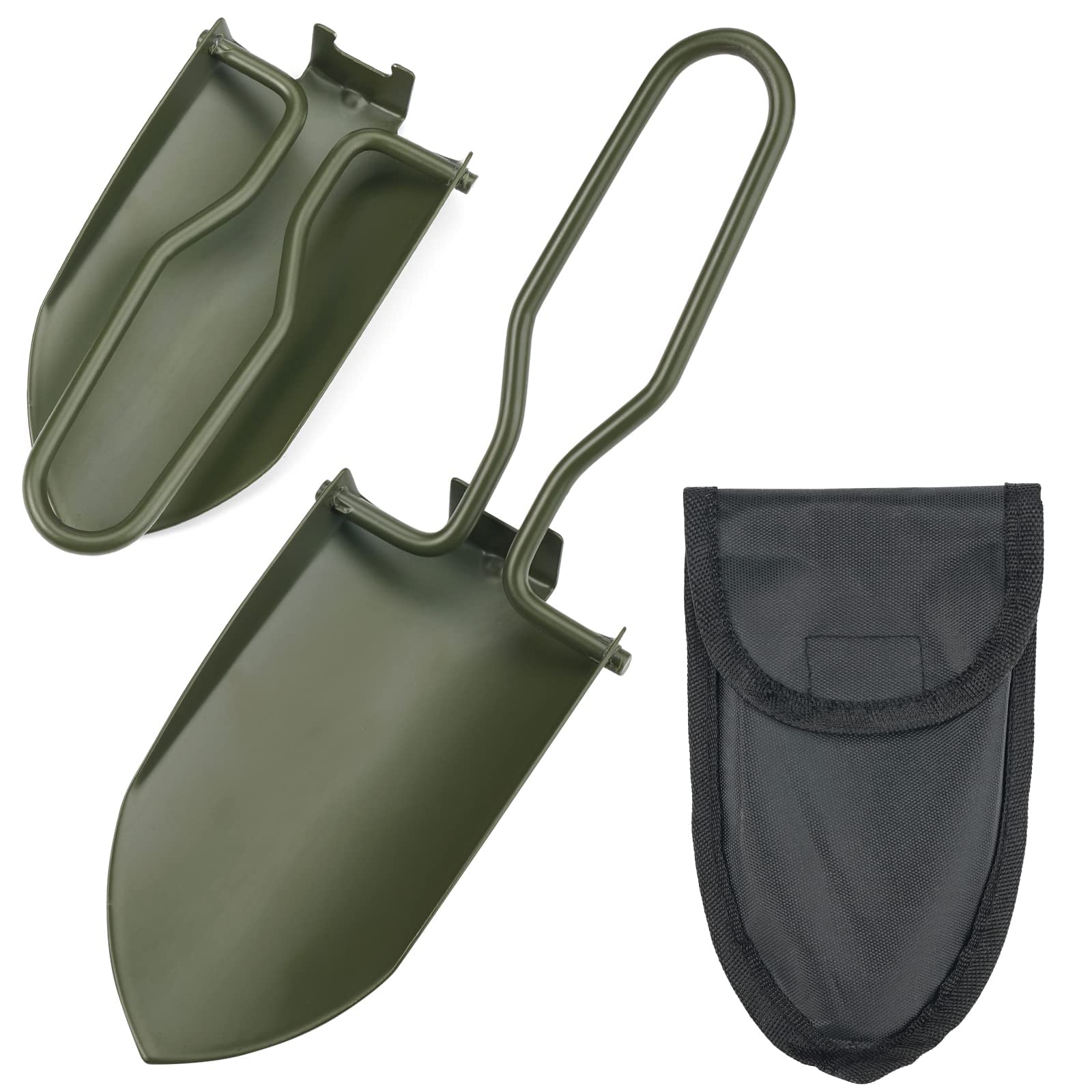 1 Pcs Portable Folding Shovel Camping Shovel Stainless Steel Folding Trowel