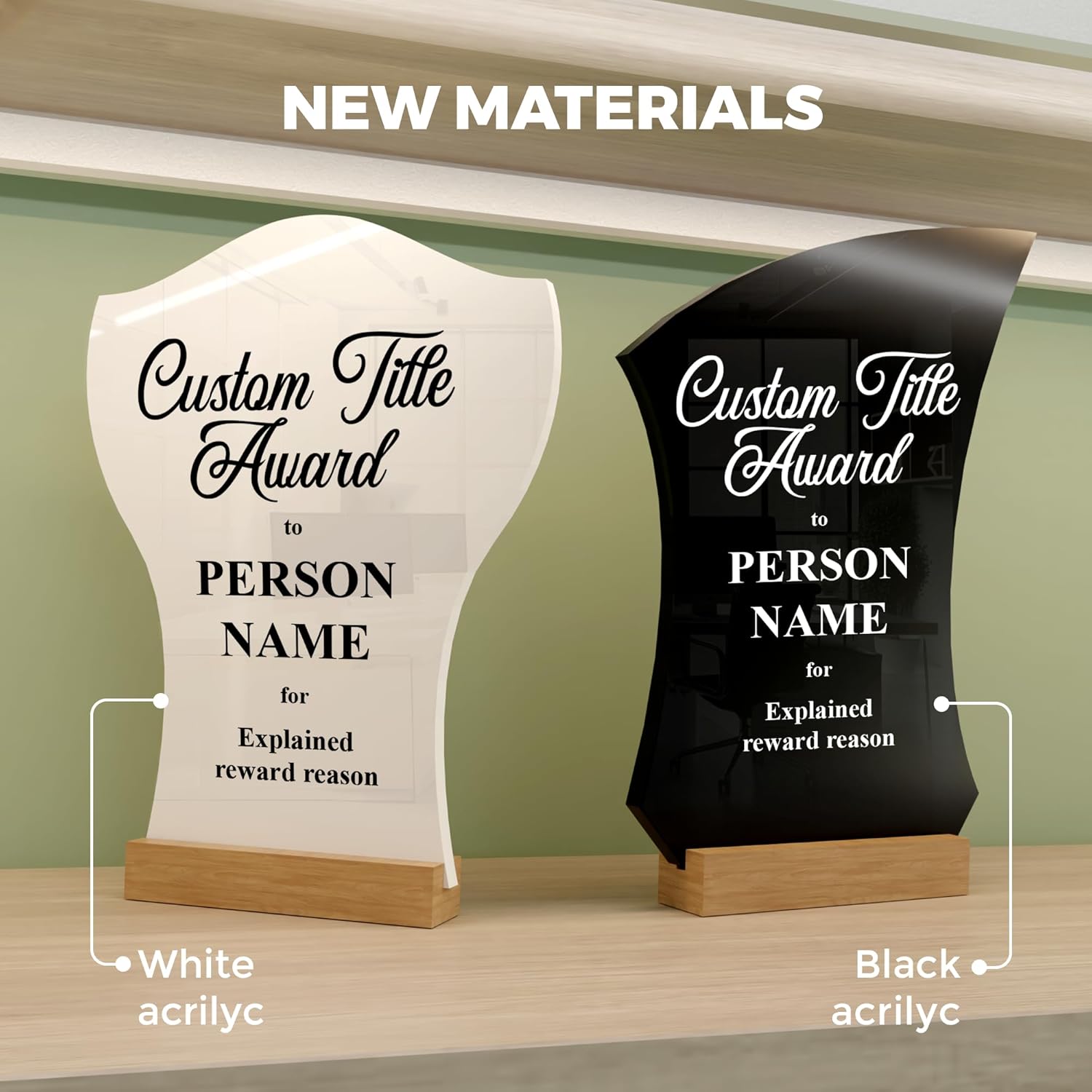 EGD Personalized Acrylic Trophy Award for Activities I Custom Trophy Plaque I Customizable Awards and Trophies I Customize Your Employee Appreciation Gifts (Award No Logo) - Image 4