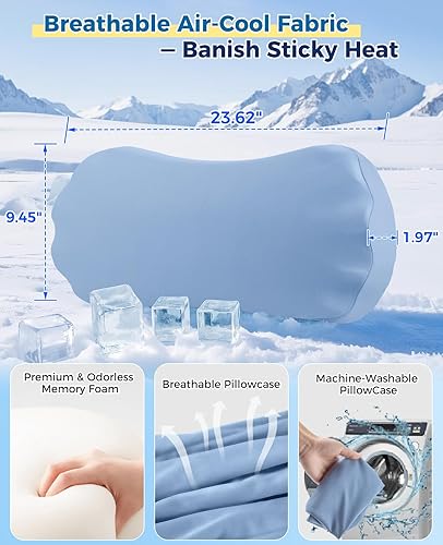 Miniatura 7 de Almohada de apoyo lumbar para dormir  Almohada de espuma viscoelástica para la parte inferior de la espalda para la cama para aliviar el dolor de