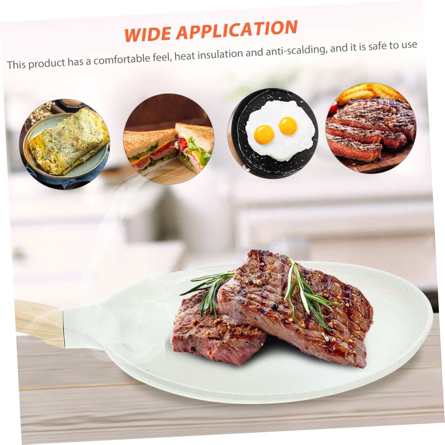 VICASKY Nonstick Stone Coated Skillet Pan for Steak and Eggs Frying Pan Compatible with Induction and Gas Stoves Easy Clean Nonstick Griddle for Versatile Kitchen Use