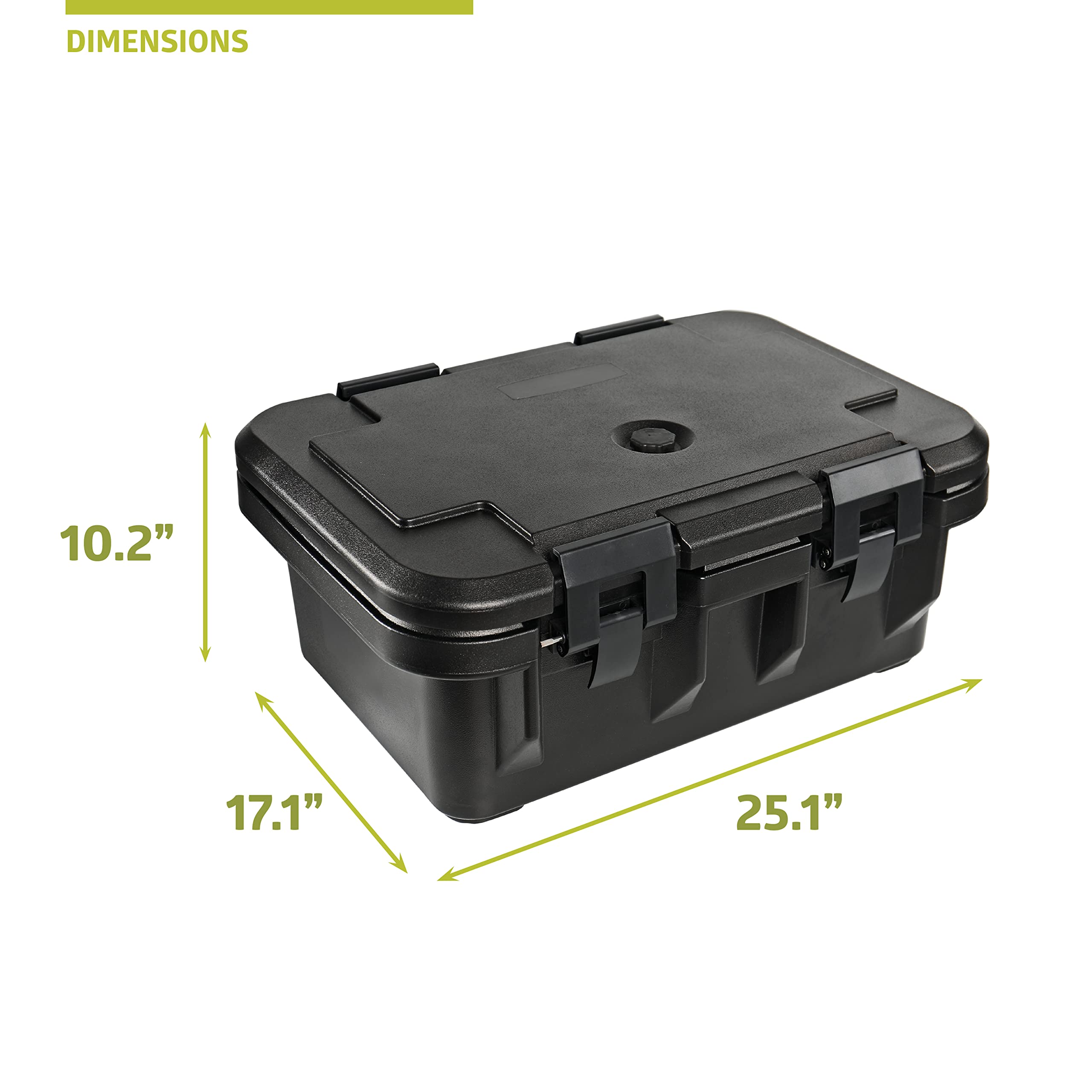 Pearington Porta-padella isolante per alimenti, 22,4 l, colore: nero