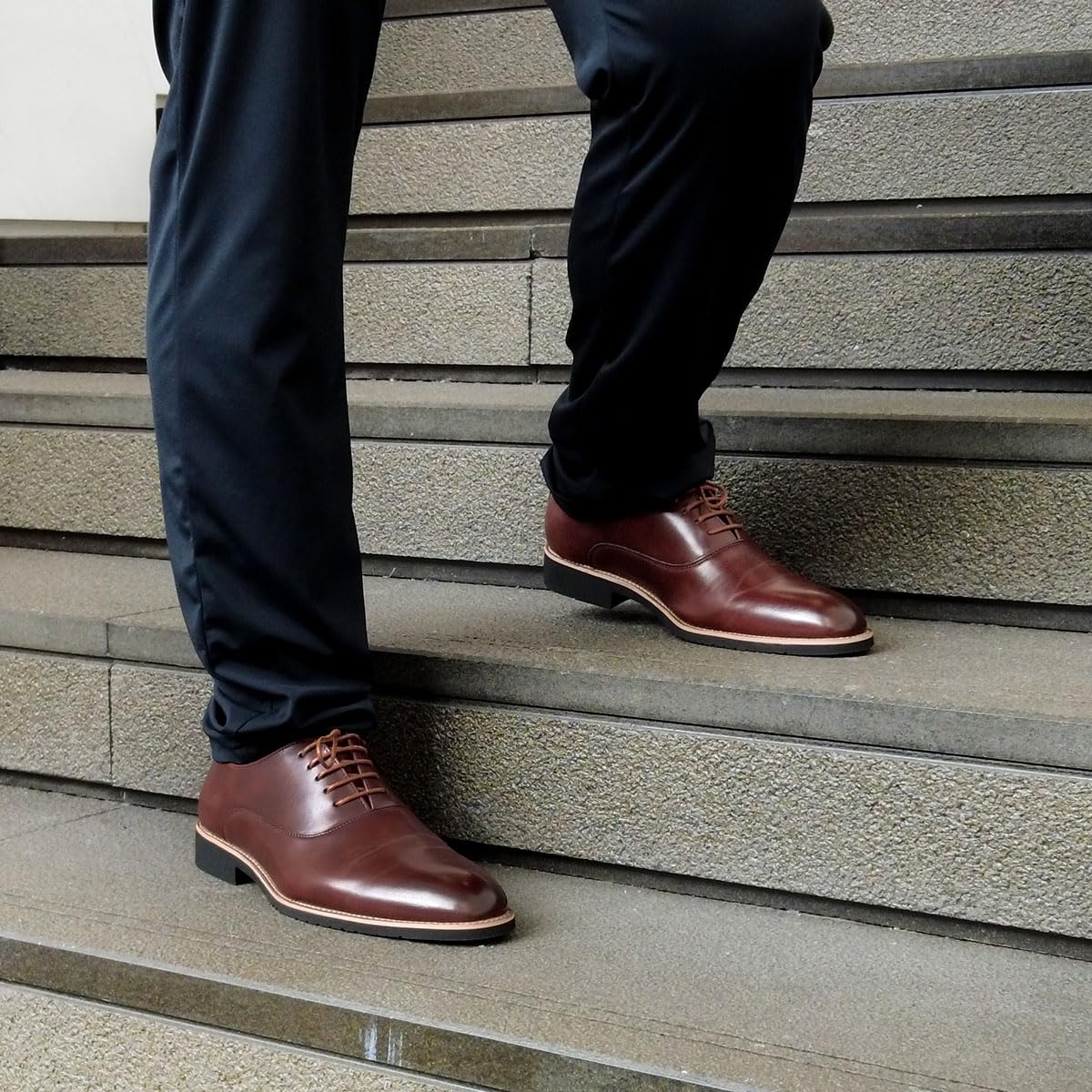 Zapatos de Vestir Hombres Oxford Derby Clásico | Zapatos de Cordones Traje Formal Oficina Boda Comercio Clásico Marrón Negro 40-48