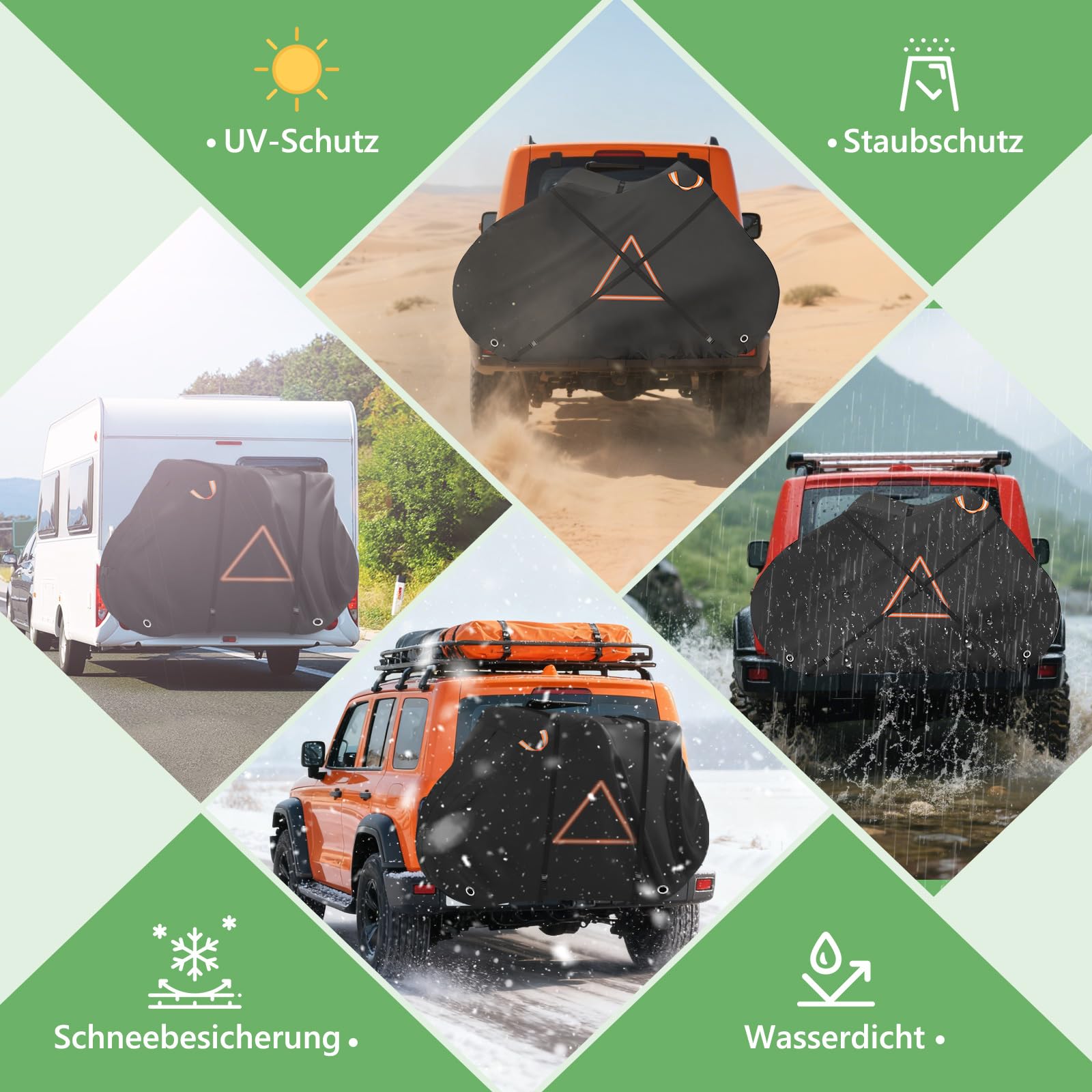 Fahrradabdeckung Heckträger für 2 Fahrräder-Heavy Duty & Wasserdichtes Fahrrad und E-Bike Transportschutz