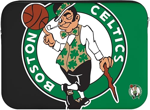 Miniatura 2 de FOCO Bolsa oficial de la NBA de 15 pulgadas con logotipo primario con cremallera para computadora portátil (Boston Celtics)