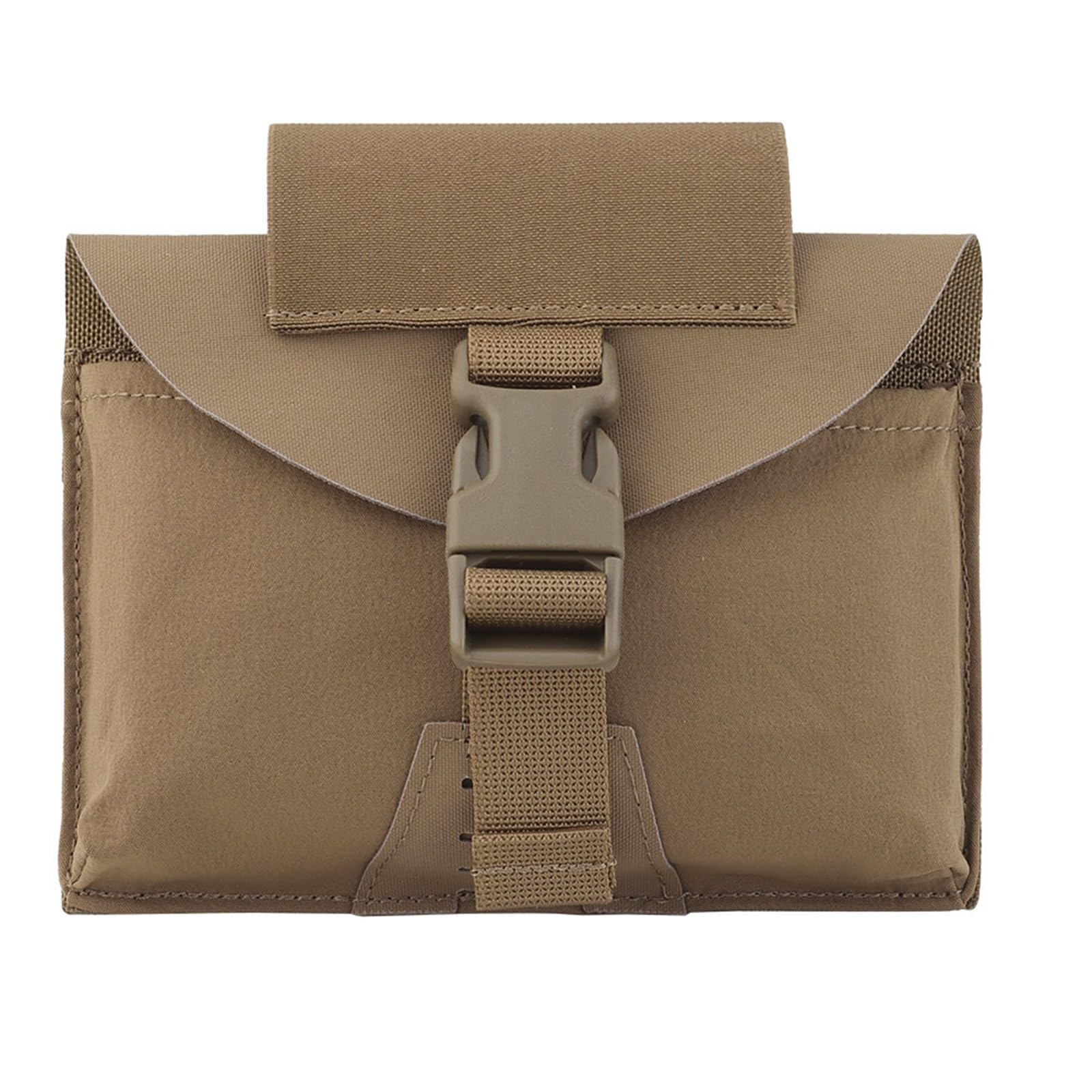 Tactical Molle Pouch Small IFAK Medical Pouches with Top Tourniquet Holder First Aid EDC Nylon Bag Quick Release for Belt and Vest(Brown)