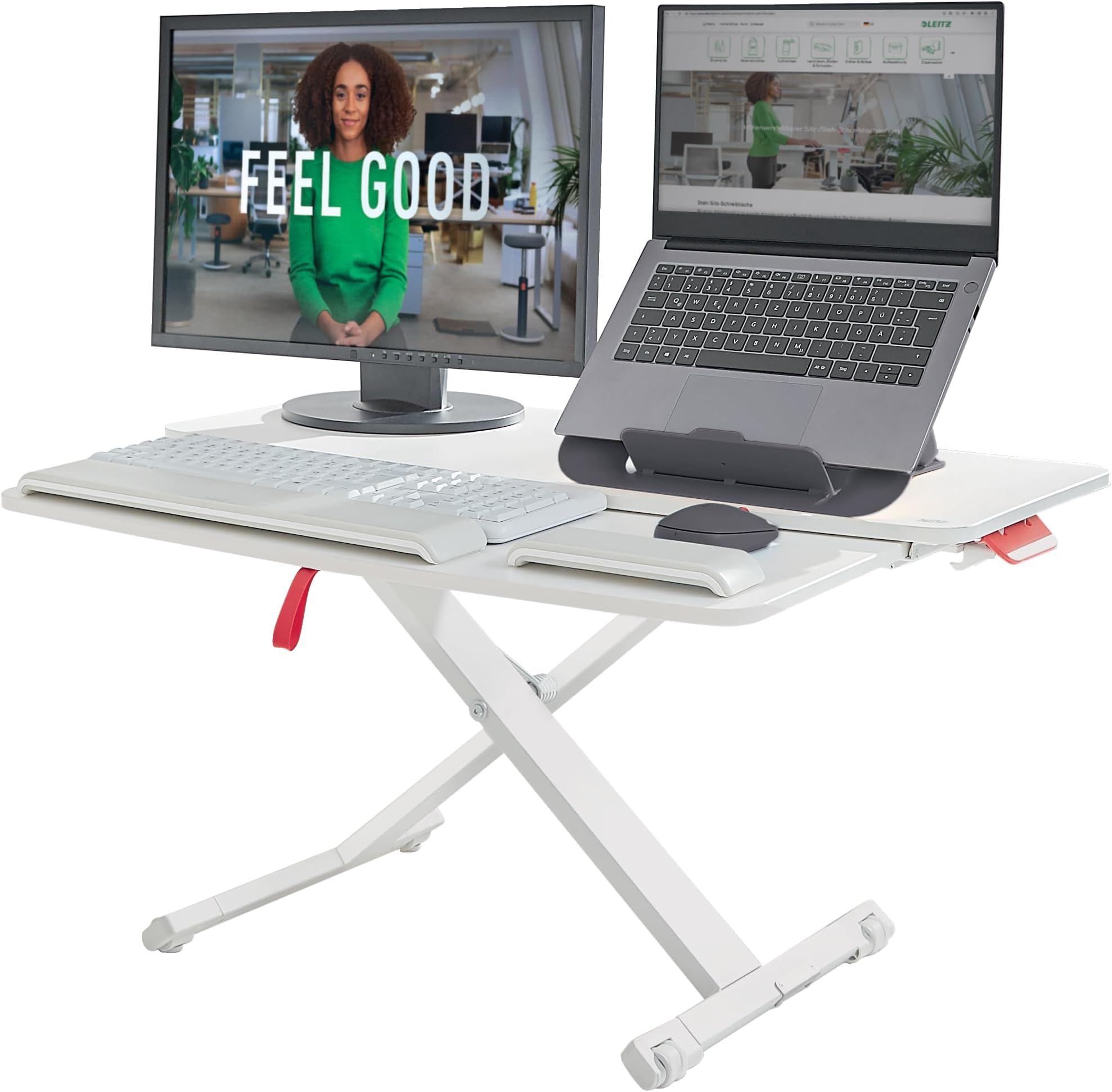 Leitz Ergo Cosy Standing Desk Converter with Sliding Tray 65320085