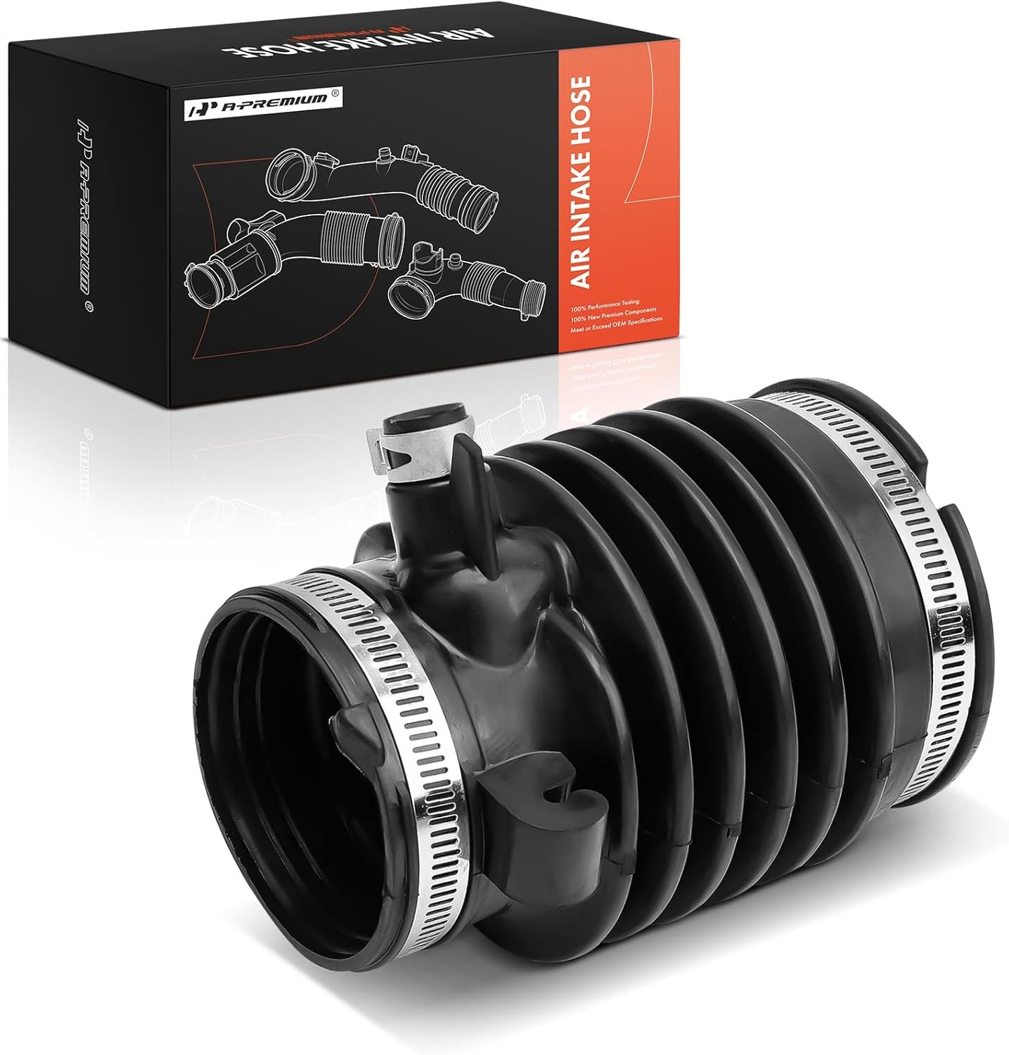 A-Premium Engine Air Clean Intake Tube Hose with Clamps Compatible with Honda Accord 2008 2009, 3.5L