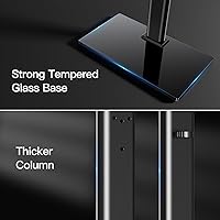 Vista 6 de PERLESMITH - Soporte giratorio universal para televisores de 32 a 55 pulgadas con base de cristal templado, VESA 15.748 x 15.748 pulgadas, soporta