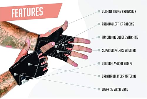 Miniatura 2 de RIMSports Guantes de entrenamiento para hombres y mujeres  Guantes transpirables de levantamiento de pesas para gimnasio, ejercicio, levantamiento