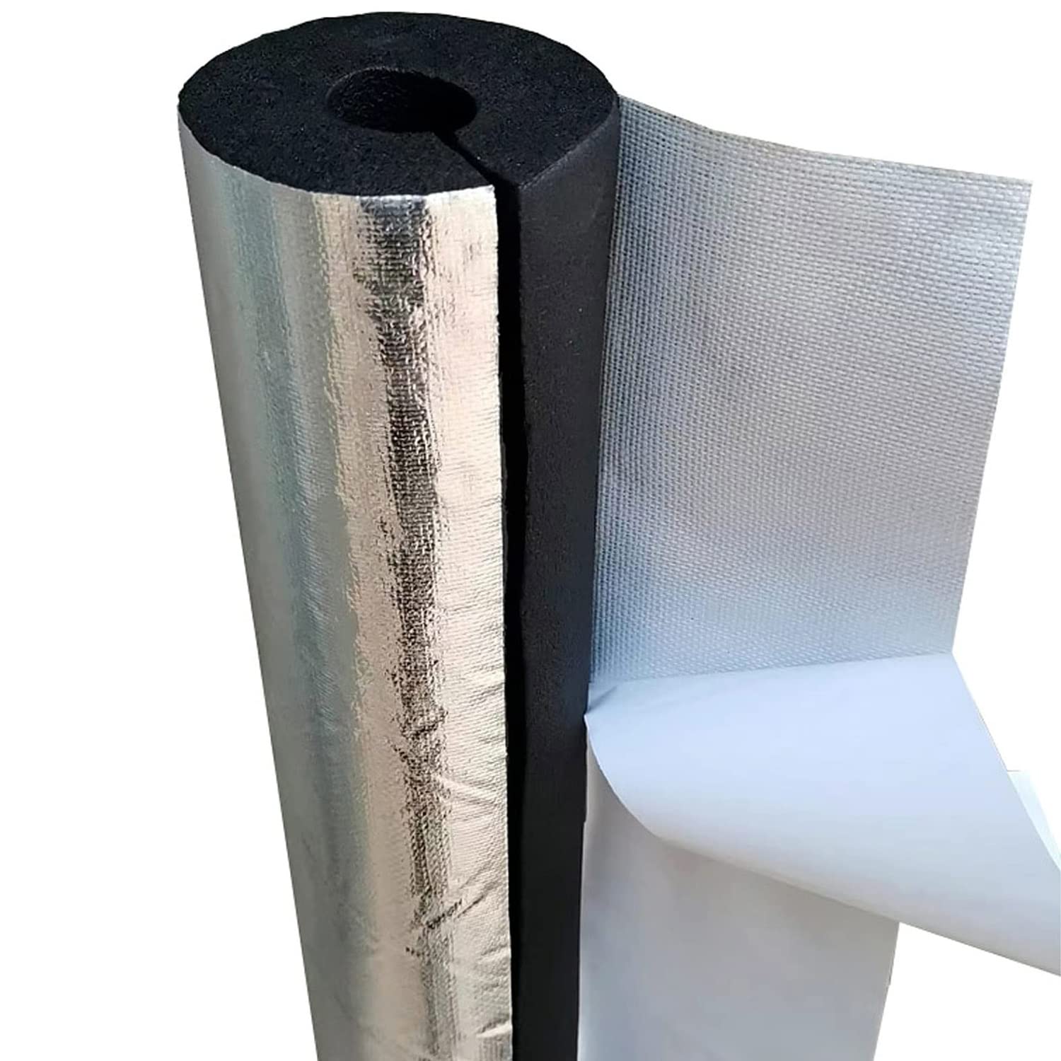 Coquilla Aislante De Papel De Aluminio Autoadhesivo, Cubierta De Aislamiento De Tubería Fácil De Instalar, para Calefacción Y Fontanería Doméstica, ID 25-108mm, Espesor De 20/30mm (Size : 108mmx30mm