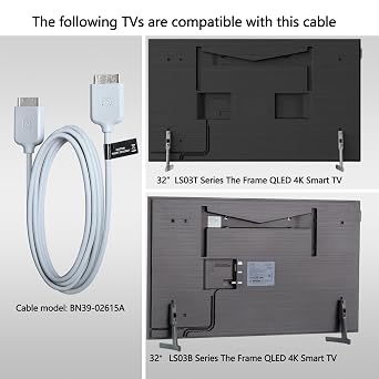 BN39-02615A One Connect Cable Compatible with Samsung TV 32in The Frame QLED TV QN32LS03TB QE32LS03TC QN32LS03BB (BN3902615A)