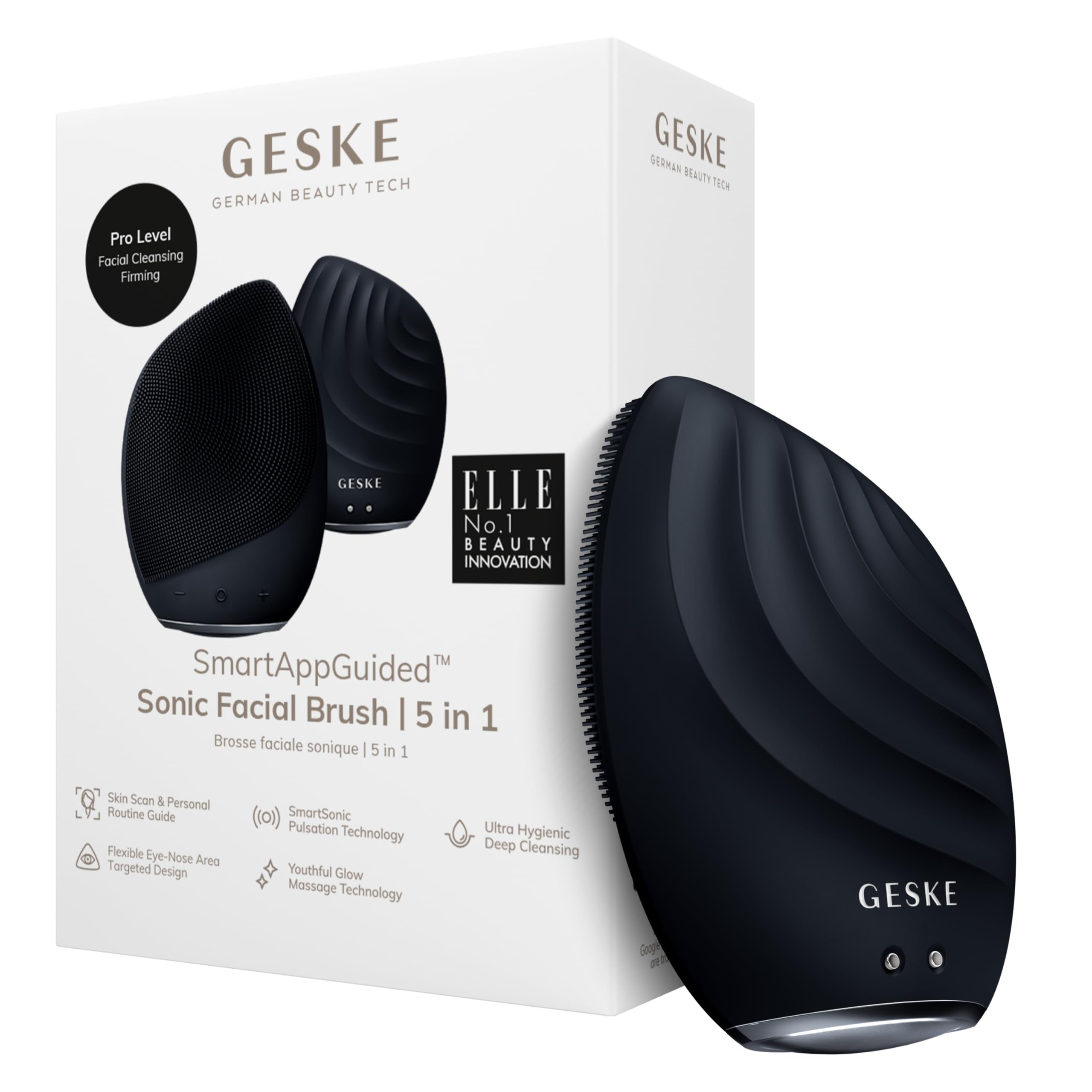 Amazon.com: GESKE SmartAppGuided Sonic Facial Brush 5 in 1