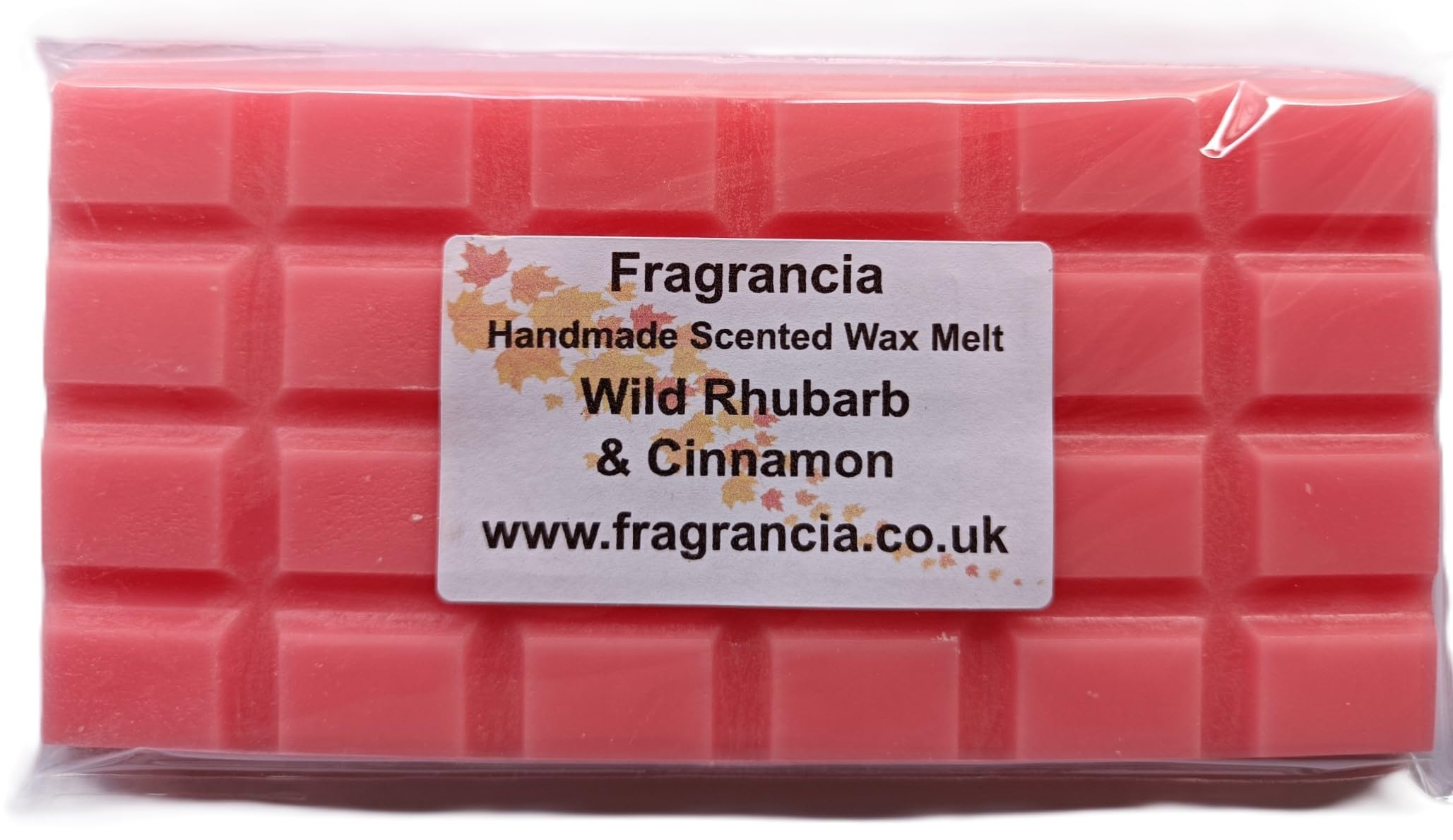 Fragrancia Pink A Single Handmade Highly Scented Wax Melt Bar (Wild Rhubarb & Cinnamon)