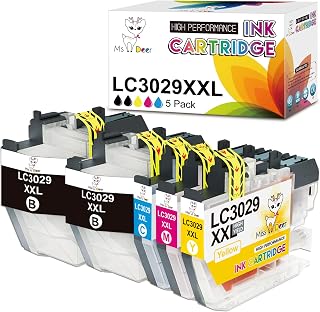 Miss Deer Compatible LC3029 Ink Cartridges Replacement for Brother Ink Cartridges LC 3029 XXL LC 3029XXL for MFC-J5830DW MFC-J6535DW MFC-J5930DW MFC-J6935DW MFC-J5830DWXL ( 2 BK 1 C 1 Y 1 M) 5-Pack