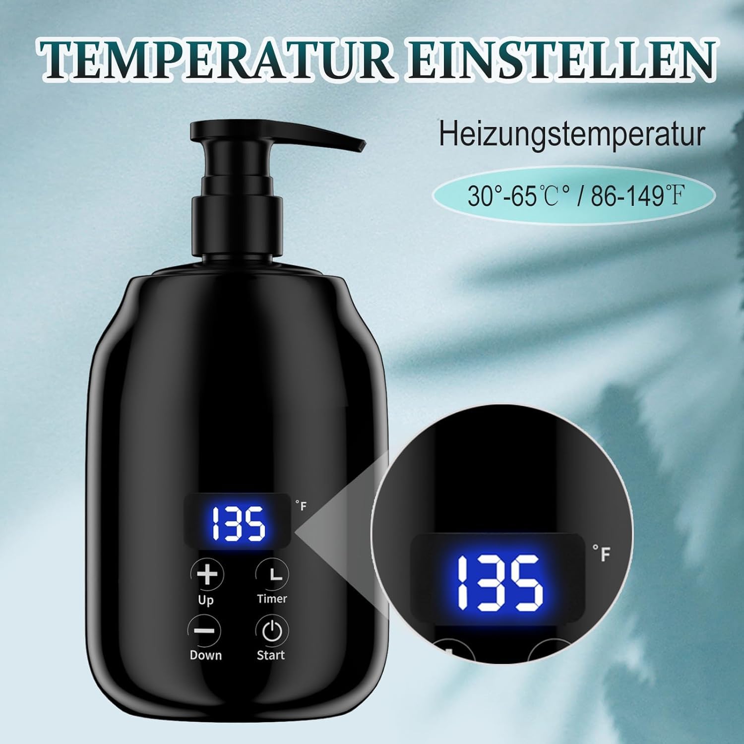 Scaldaolio per Massaggio per Olio da Massaggio Spa Dispenser da 2 Bottiglie e Scaldalozione Scaldabiberon per gel Scaldabiberon per Salone Scaldabiberon per olio da massaggio (Nero)