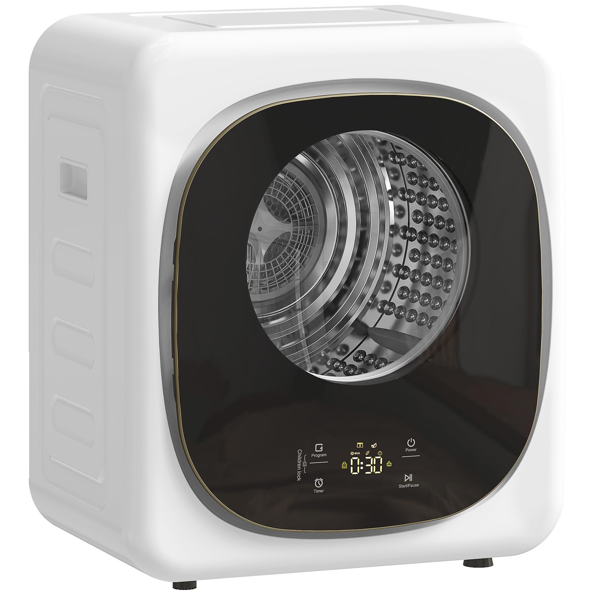 Homcom Compact Dryer Machine With 5 Modes4Kg Small Tumble DryerWhite from B&Q