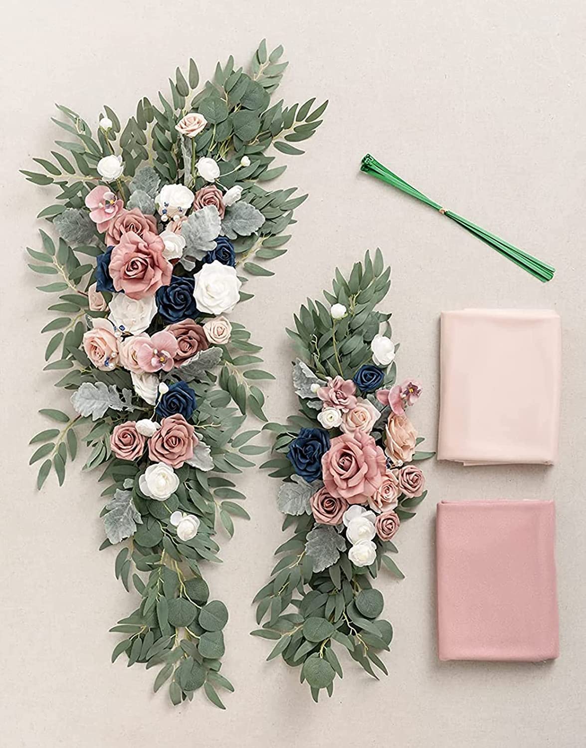 JYCRA Set di 2 fiori artificiali per arco, fiori