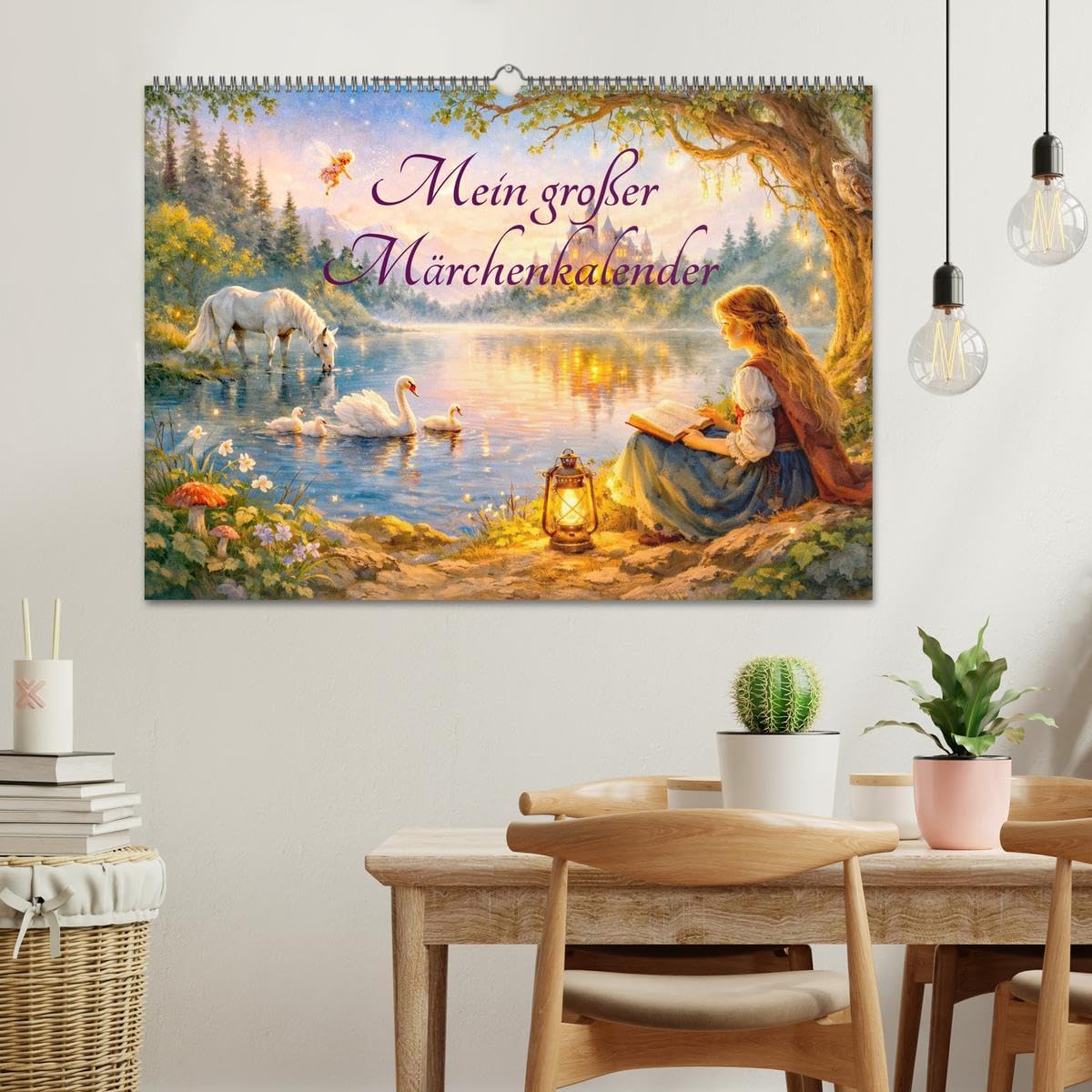 Mein großer Märchenkalender (Wandkalender 2027 DIN A2 quer), CALVENDO Monatskalender: Eine Reise in die magische Märchenwelt mit KI (CALVENDO Kunst)