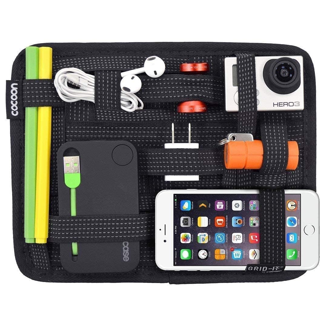 gtc GTC® Elasticity Grid-It Organizer Receiver Plate Bladder Bag with Small Gadgets Holder Travel Digital Electronic Accessories and Cosmetic Arrangement Pouches Tool Pad Sun Visor Organizer (G 056)-picture-45