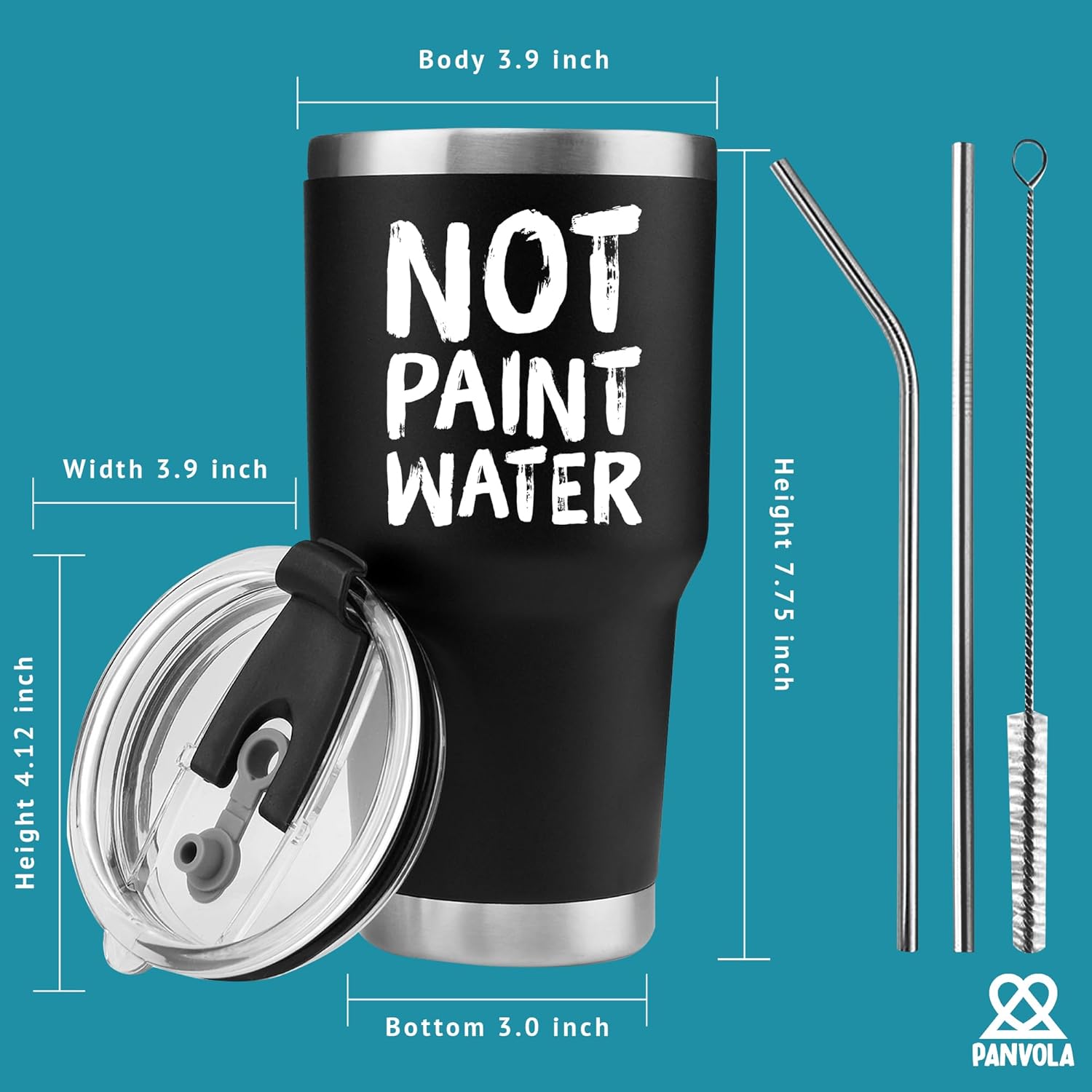 Not Paint Water Painter Artist Vacuum Insulated 304 Stainless Steel Tumbler Funny Art Teacher Appreciation Birthday Teachers Day Painting Travel Mug Drinkware With Straw And Removable Lid (30 oz)