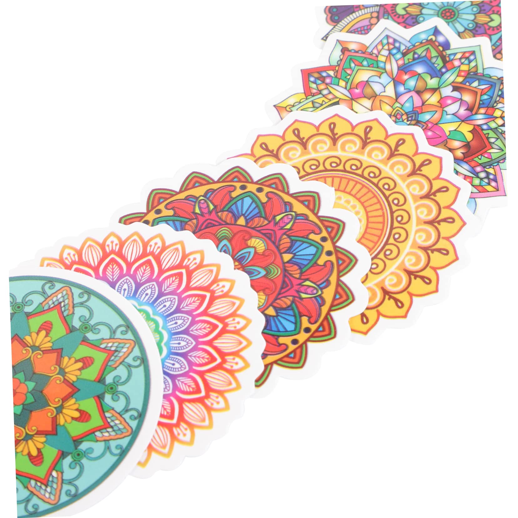 Abaodam 10sets Adesivi Mandala Decorativi Per Laptop Bottiglie e Valigie Di Stickers Colorati e Chic Per Scrapbooking e Regali Design Unici e Materiali Resistenti