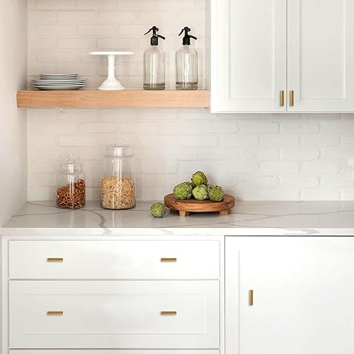 Romeda 18 Piece Drawer Hardware - Black 30mm Cabinet Knobs & Pulls for Dressers & Kitchens with Screw(T-type Gold)