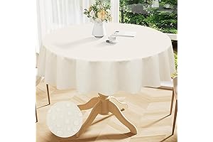 Smiry Round Vinyl Tablecloth 60 Inch
