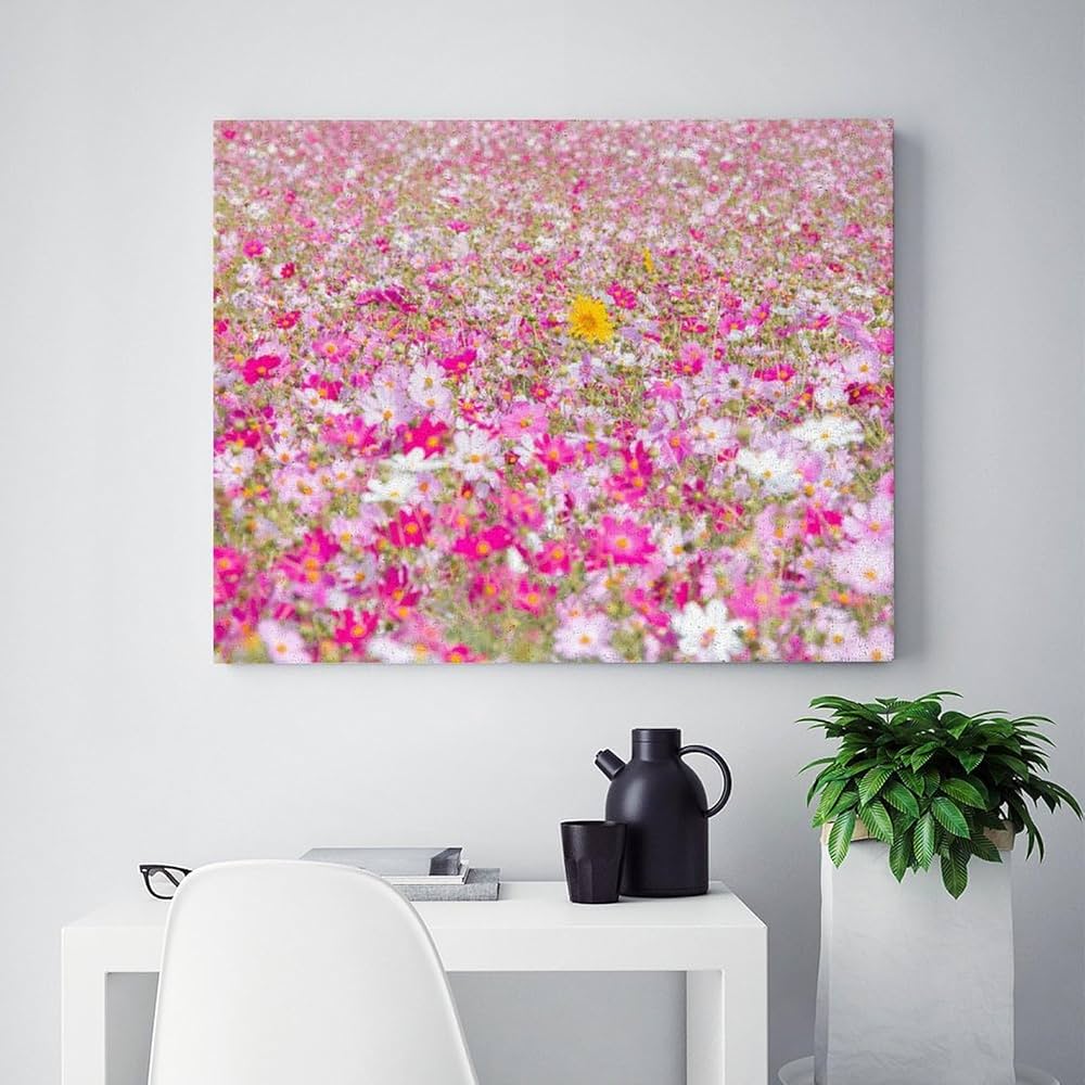 油絵 絵画【コスモス】 絵画 油絵 コスモス畑 （大野純一） 【肉筆】【油絵】【花】【10