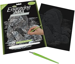 Royal and Langnickel Silver Engraving Art, Polar Bear and Cubs