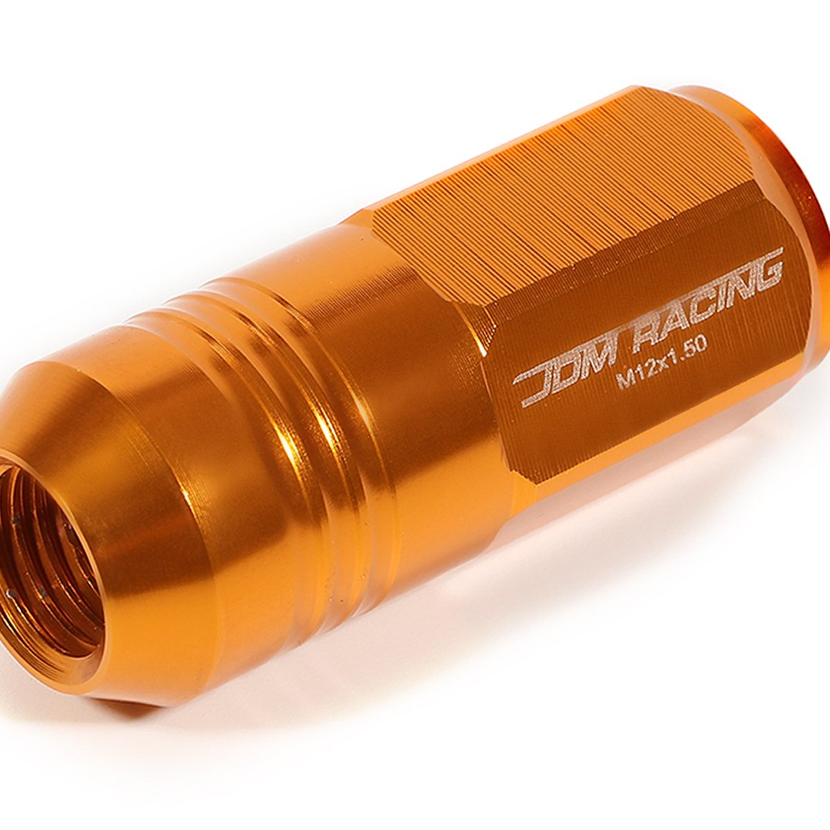Auto Dynasty M12 x 1.5 Closed End 20-Piece Aluminum Alloy Wheel Lug Nuts +1 X Deep Drive Extension (Orange)